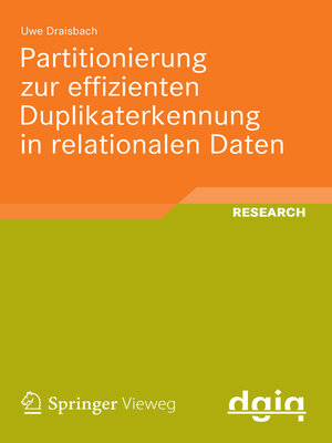 cover image of Partitionierung zur effizienten Duplikaterkennung in relationalen Daten